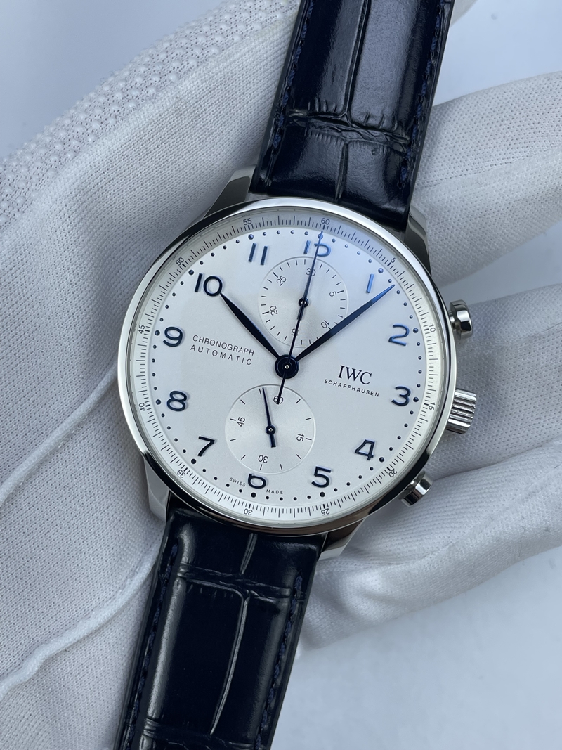 (준비완료/특급배송)NO.2632/ZF공장 V3 IWC IW3716 포루트기저 화이트다이얼 블루핸즈 가죽