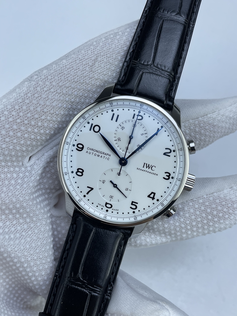 (준비완료/특급배송)NO.2735/ZF공장 IWC 포르투기저 크로노그래프 150주년 화이트다이얼 블루핸즈