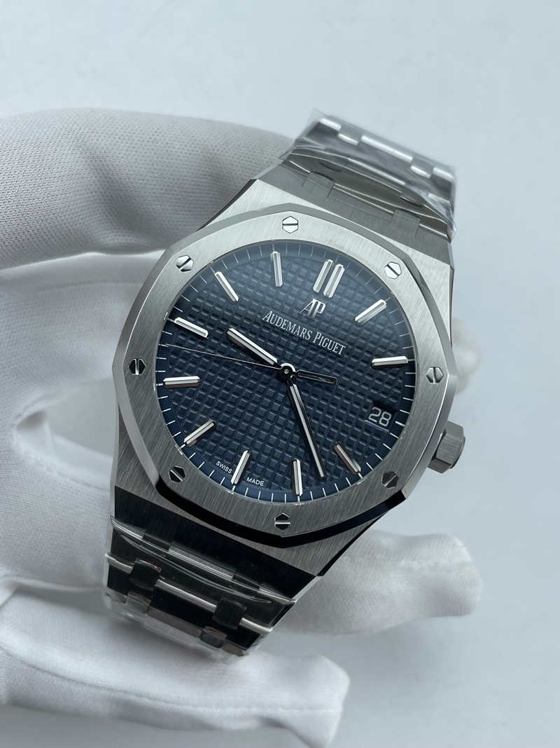 (준비완료/특급배송)NO.3639/VS공장 오데마피게 Royal Oak 41mm 15500 SS VSF 1:1 Best Edition Blue Textured Dial on SS Bracelet DD4302 Super Clone